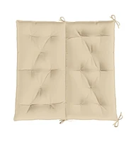 Garden Bench Cushion Beige 39.4"x(19.7"+19.7")x2.8" Oxford Fabric