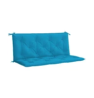 Garden Bench Cushion Light Blue 47.2"x(19.7"+19.7")x2.8" Oxford Fabric