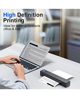 Polono Portable Printer Wireless for Travel, D810 Bluethooth Thermal Printer Support for 8.5"x11" Us Letter, Inkless Printer Compatible with iOS, Andr