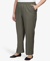 Alfred Dunner Plus Classic All Around Elastic Waist Accord Short Length Pants