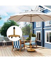Outsunny Patio Umbrella Base Outdoor Umbrella Base with Wheels,