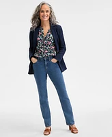 Style & Co Women's Printed Cotton Gauze Popover Top, Exclusively at Macy's