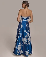 Donna Karan New York Women's Floral-Print Ball Gown