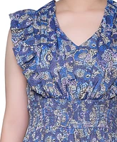 Ny Collection Women's Flutter Sleeve Midi Dress