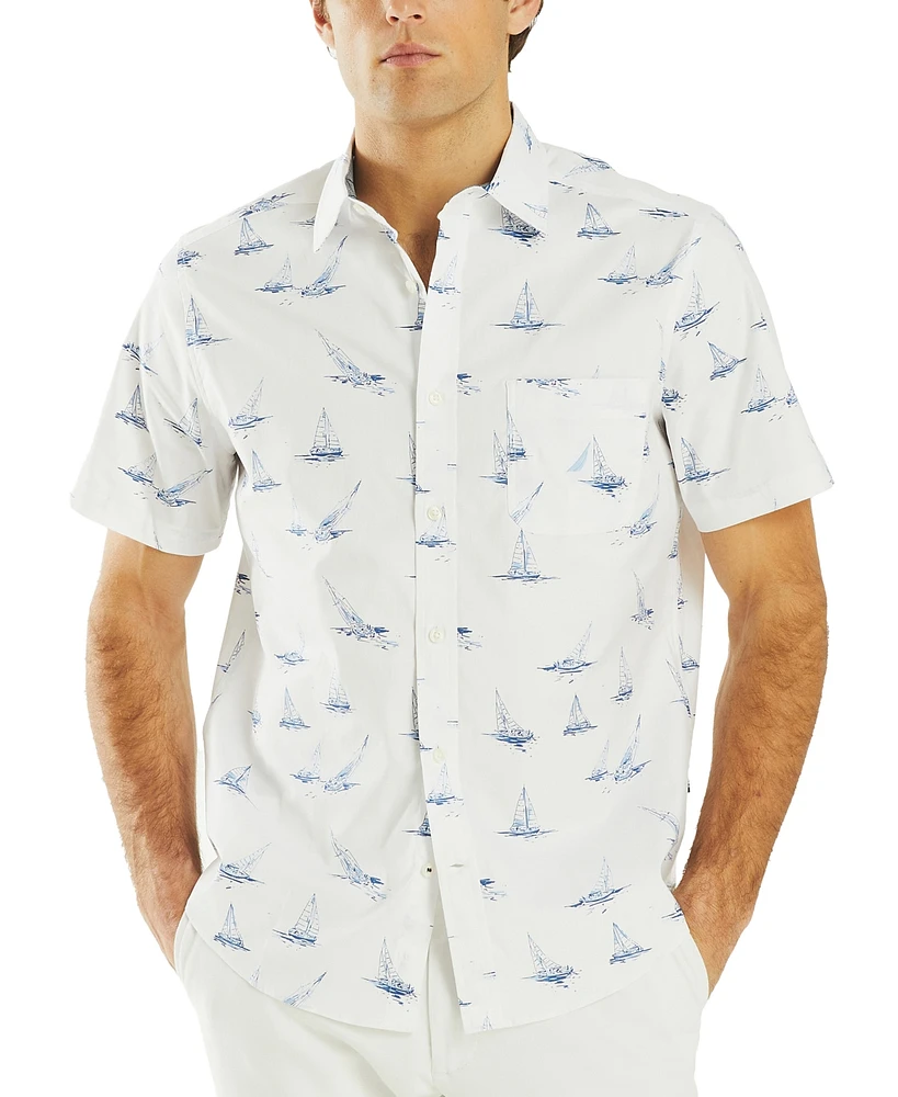 Nautica Men's Sailboat Graphic Oxford Shirt