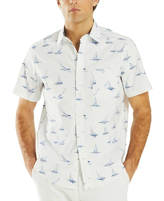 Nautica Men's Sailboat Graphic Oxford Shirt