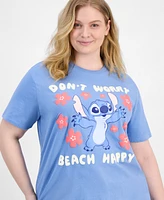 Disney Trendy Plus Stitch Beach Happy Graphic T-Shirt