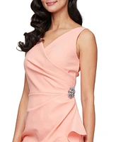 Alex Evenings Compression Embellished Ruched Sheath Dress