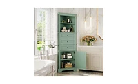 Slickblue Tall Cabinet with 3 Drawers – Space-Saving Storage Solution for Home, Office, or Bedroom