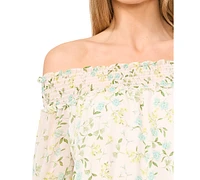 CeCe Women's Ruffle-Cuff Off-the-Shoulder Blouse