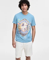 Guess Men's World Stamp Logo Graphic T-Shirt