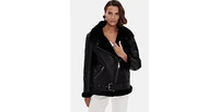 Furniq Uk Women's Genuine Shearling Jacket