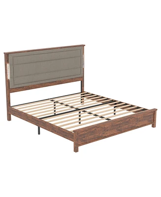 Slickblue Strong and Stylish Bed Frame – Perfect Support for All Mattress Sizes in Bedroom Decor