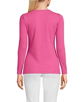 Lands' End Women's Long Sleeve Micro Rib T-Shirt