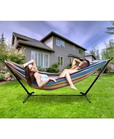 Sorbus Double Hammock With Steel Stand - Portable Carrying Case Included