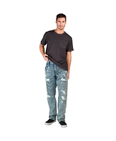 Men's Distressed Paint Splatter Slim Straight Premium Jeans