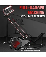 Er Kang Leg Press Hack Squat Machine Combo, Leg Exercise Machine with Linear Bearing, 45-Degree Lower Body Special with Weight Storage for Quads, Hams
