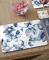 CounterArt Blooming Whispers Hardboard Cork Placemats 15"x 11", Set of 4