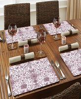 CounterArt Midnight Mauve Hardboard Cork Placemats 15"x 11", Set of 4