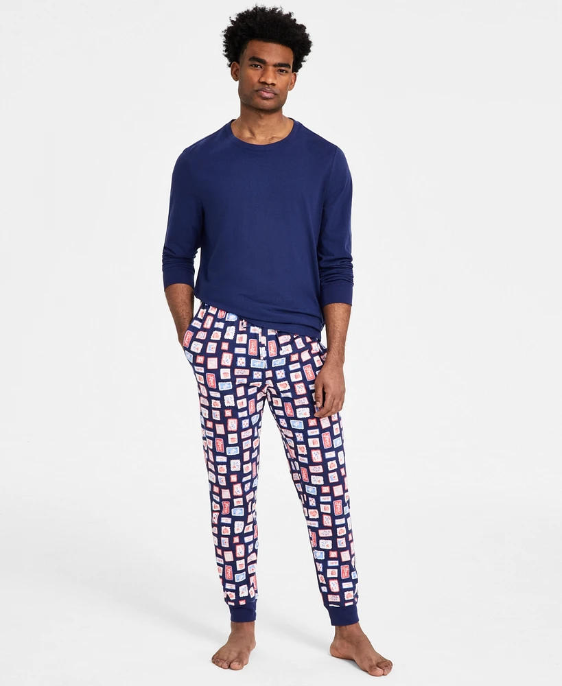 Family Pajamas Men's Valentine's Day Stamps Pajama Set, Exclusively at Macy's