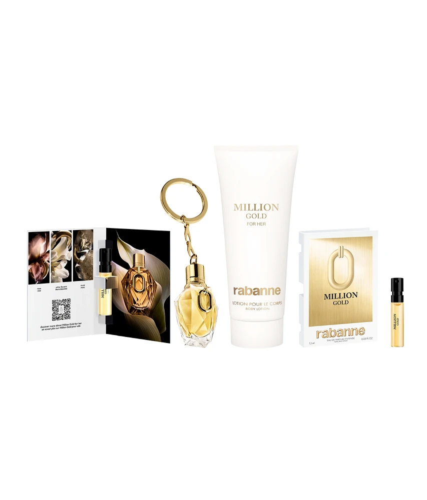 Free 4-Pc. gift with $205 purchase from the Rabanne Women's Million Gold for Her fragrance and/or body collection