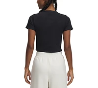 Under Armour Women's Rival Ribbed Cropped T-Shirt