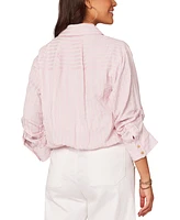 Democracy Women's 3/4-Sleeve Bubble-Hem Shirt