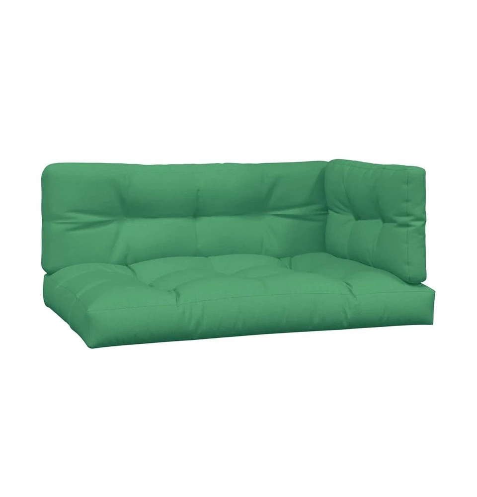 vidaXL Pallet Cushions 3 pcs Green Fabric
