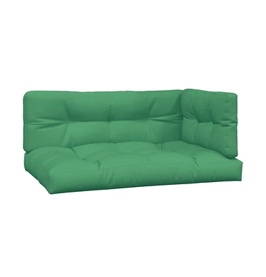 vidaXL Pallet Cushions 3 pcs Green Fabric