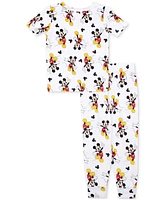 Mickey Mouse Toddler Boys Short-Sleeve Top & Jogger Pant Pajamas, 2 Piece Set