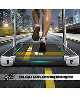 2.25 Hp 2-in-1 Folding Walking Pad Treadmill with Dual Display and App Control