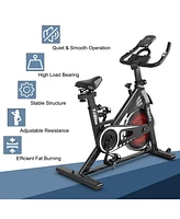 Indoor Silent Belt Drive Adjustable Resistance Cycling Stationary Bike