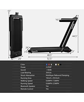 2.25HP 2 in 1 Folding Treadmill with App Speaker Remote Control