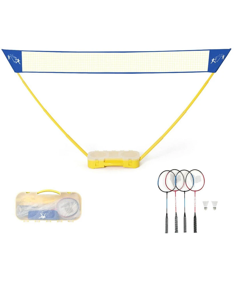 Portable Badminton Set Folding Tennis Badminton Volleyball Net