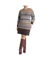 Eloquii Women's Plus Mini Sweater Dress