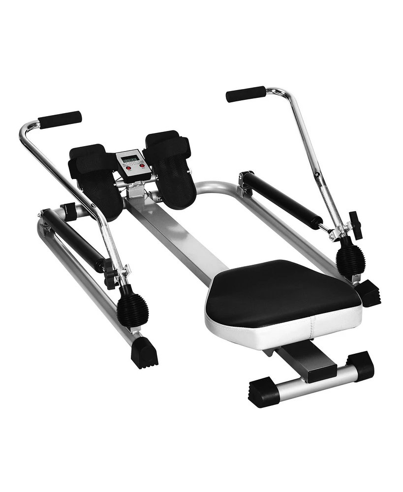 Exercise Adjustable Double Hydraulic Resistance Rowing Machine