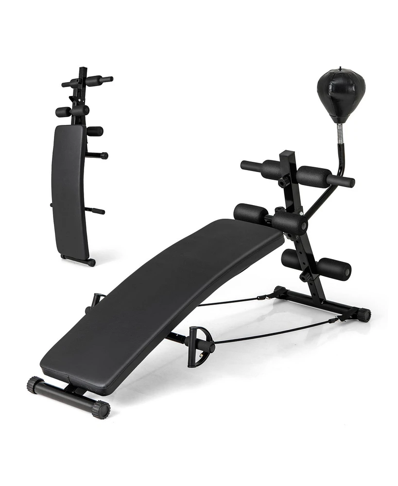 Adjustable Decline Sit Up Bench for Exercise for Home Gym