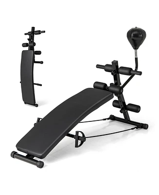 Adjustable Decline Sit Up Bench for Exercise for Home Gym