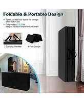 4-Panel Folding Gymnastics Mat with Carrying Handles for Home Gym