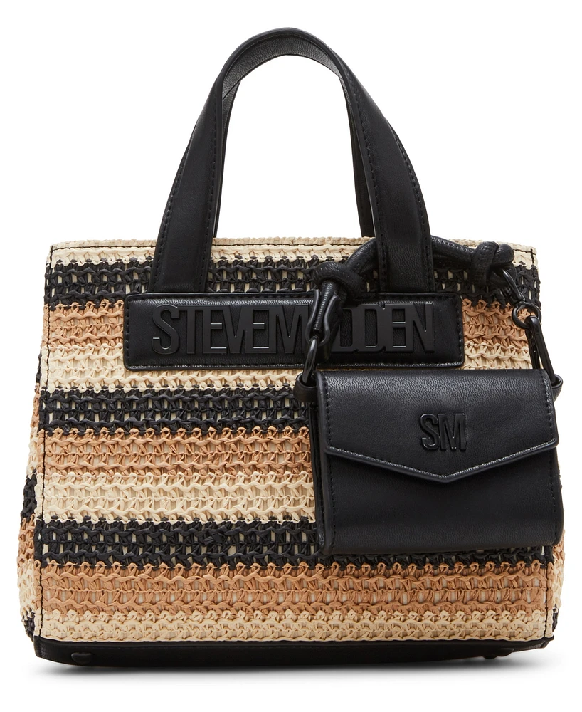 Steve Madden Bflores Raffia Mini Tote