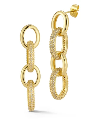 Rachel Zoe Gold Plated Link Drop Earrings