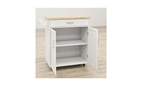 Slickblue Rolling Kitchen Island Trolley Cart with Adjustable Shelves and Ample Storage Space