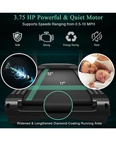 3.75HP Electric Folding Treadmill with Auto Incline 12 Program App Control