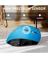 memzuoix Ergonomic Mouse Wireless,2.4G Optical Cordless Mice with 800/1200/1600 Dpi,Vertical Computer Wireless for Laptop, Mac,Pc,Desktop (for R