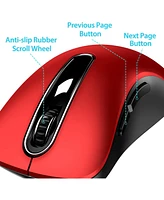 memzuoix 2.4G Wireless Mouse, 1200 Dpi Mobile Optical Cordless Mouse with Usb Receiver, Portable Computer Mice for Laptop, Pc, Desktop, MacBook, 5 But