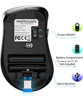 memzuoix 2.4G Portable Wireless Mouse, 1200 Dpi Mobile Optical Cordless Mice with Usb Receiver for Computer, Laptop, Pc, Desktop, MacBook, 5 Buttons