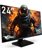 memzuoix Monitor 24 Inch 100Hz, Computer Monitor with Hdmi Vga Ports, 1080P Pc Monitor with Low Blue Light Ips Eye Care, Build-in FreeSync and Audio O