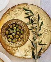 Vietri Moon Glass Olive Round Platter