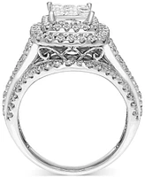 Diamond Princess Cluster Ring (2 ct. t.w.) in 14k White Gold