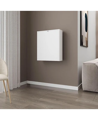 Fm Furniture Aguila Wall-Mounted Drop-Leaf Table, White